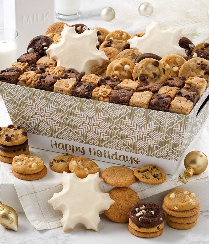 Happy Holidays Cookie &amp; Brownie Gift Crate