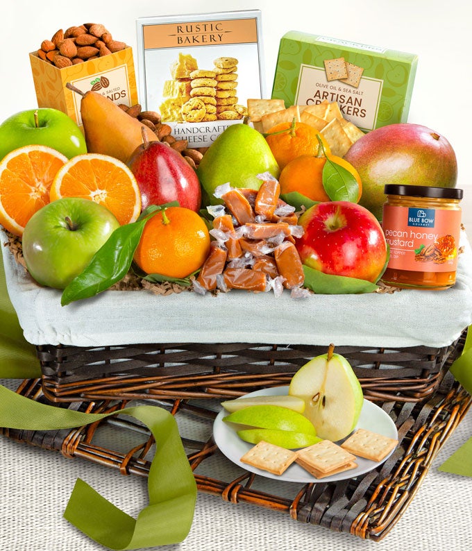 Artisan Fruit &amp; Cheese Gift Basket