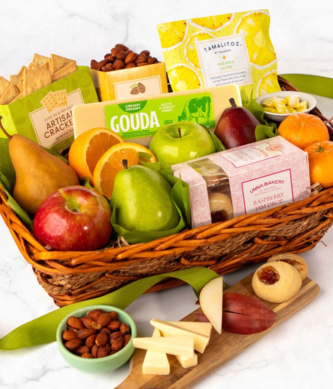 Artisan Fruit &amp; Cheese Gift Basket