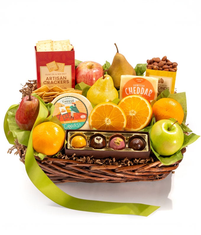 Artisan Fruit & Cheese Gift Basket