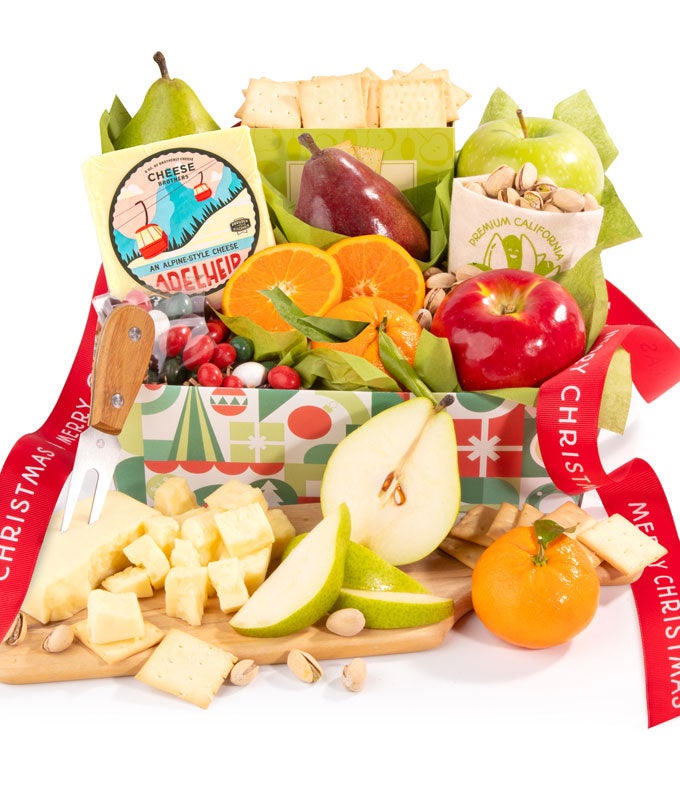 Holiday Fruit &amp; Cheese Basket