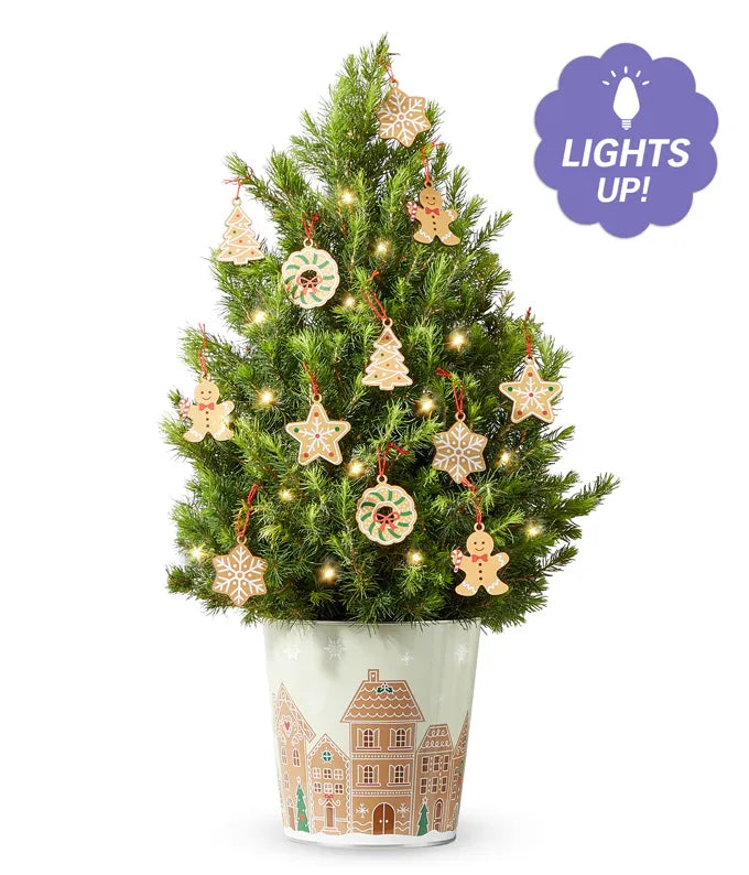 Village of Gingerbread Mini Holiday Tree