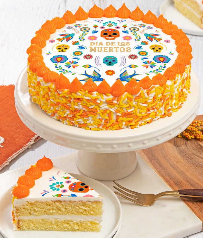 Día de los Muertos Vanilla Cake