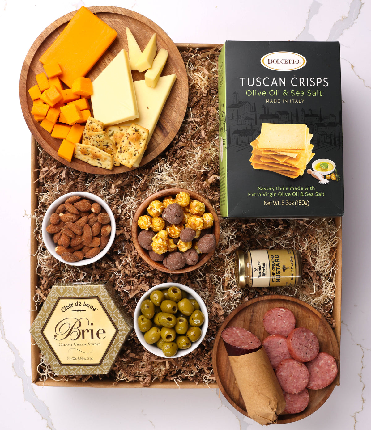 Deluxe Cheese &amp; Charcuterie Box with Garden Party Spritz Cocktail Kit