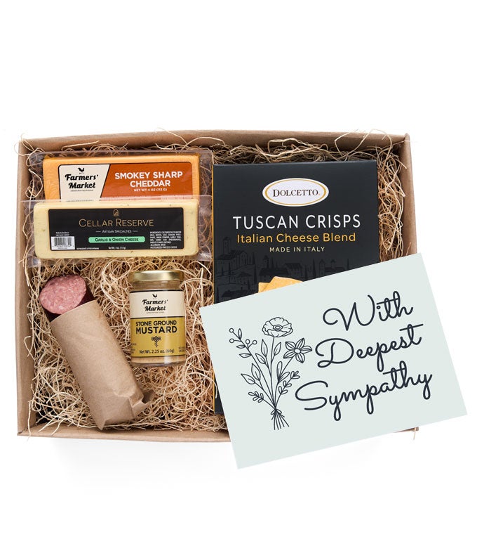 Deepest Sympathy Cheese &amp; Meat Gift Box