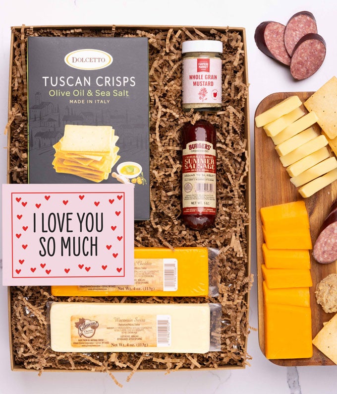I Love You! Meat and Cheese Gift Box