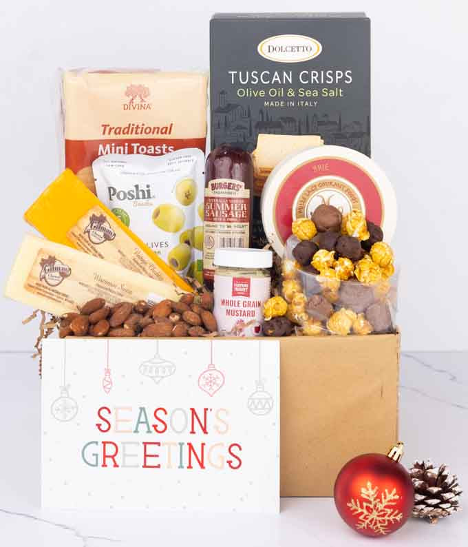 Season's Greetings Deluxe Charcuterie & Cheese Gift Box