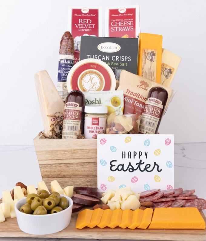Premium Charcuterie & Cheese Easter Gift Basket