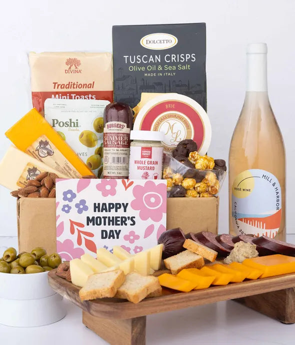 Deluxe Mother's Day Cheese, Charcuterie & Rosé Wine