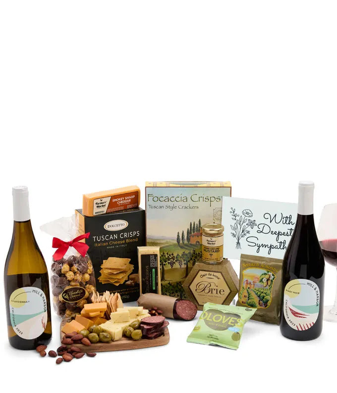 Deepest Sympathy Deluxe Charcuterie & Cheese Gift Box