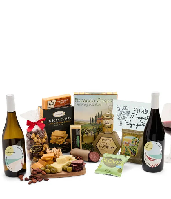 Deluxe Red & White Wine Charcuterie Gift Box