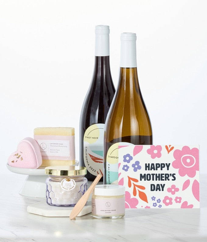 Mother's Day Wine & Spa Gift - Red & White Wine