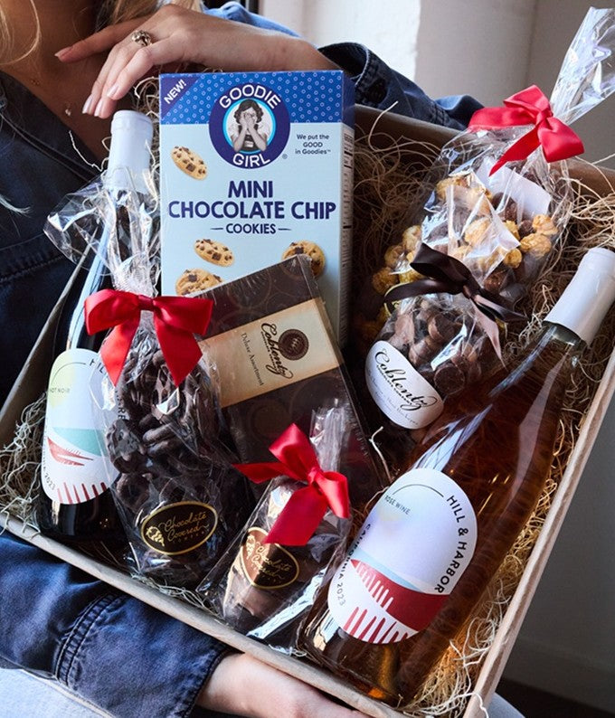 I Love You! Gourmet Chocolate &amp; Wine Indulgence Gift Box - California Sparkling Wine