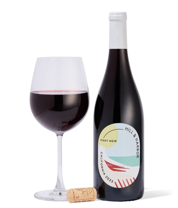 Picture of bottle of Hill &amp; Harbor California Pinot Noir Red Wine including in Gift Basket