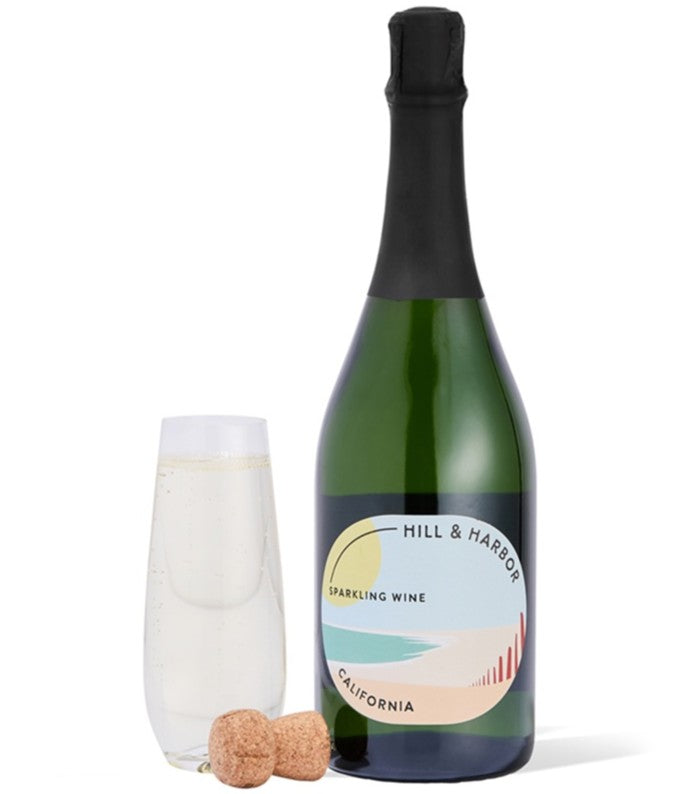 Gourmet Charcuterie &amp; Sweets Gift Basket with Sparkling Wine
