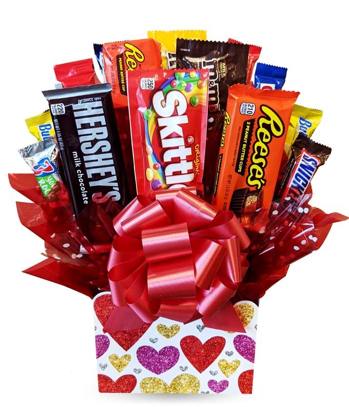 Candy bouquet for Valentine's Day