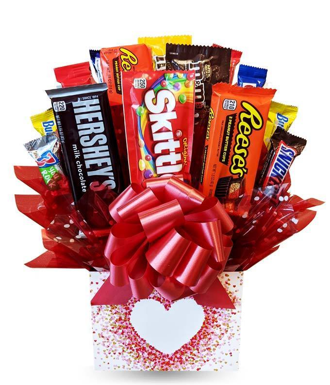 Valentine's Day candy basket for delivery
