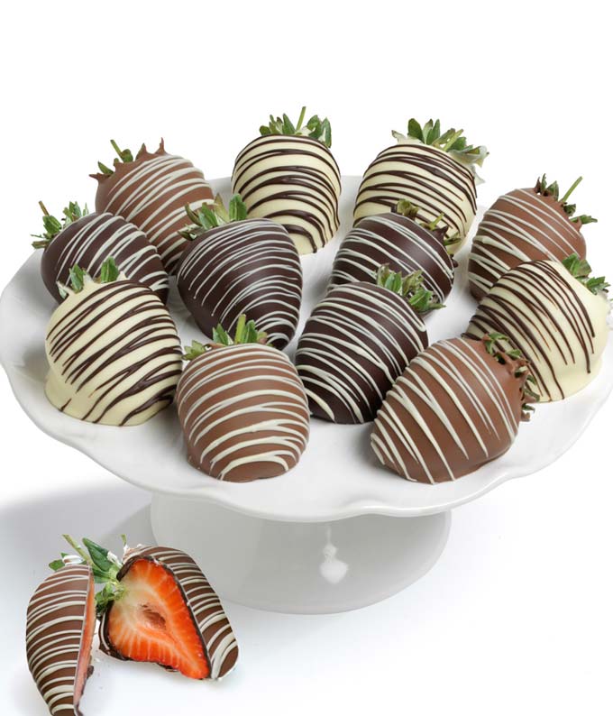 triple dipped chocolate covered strawberries