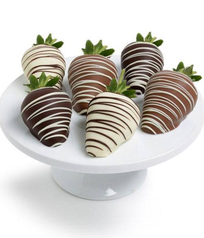 half dozen chocolate dipped strawberries to send