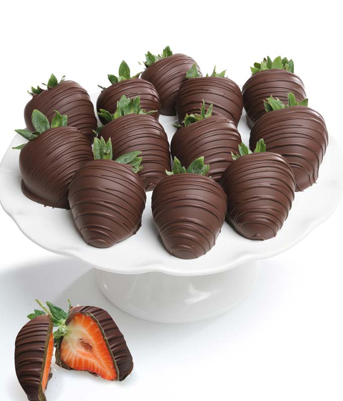 Dark chocolate dipped strawberries for delivery