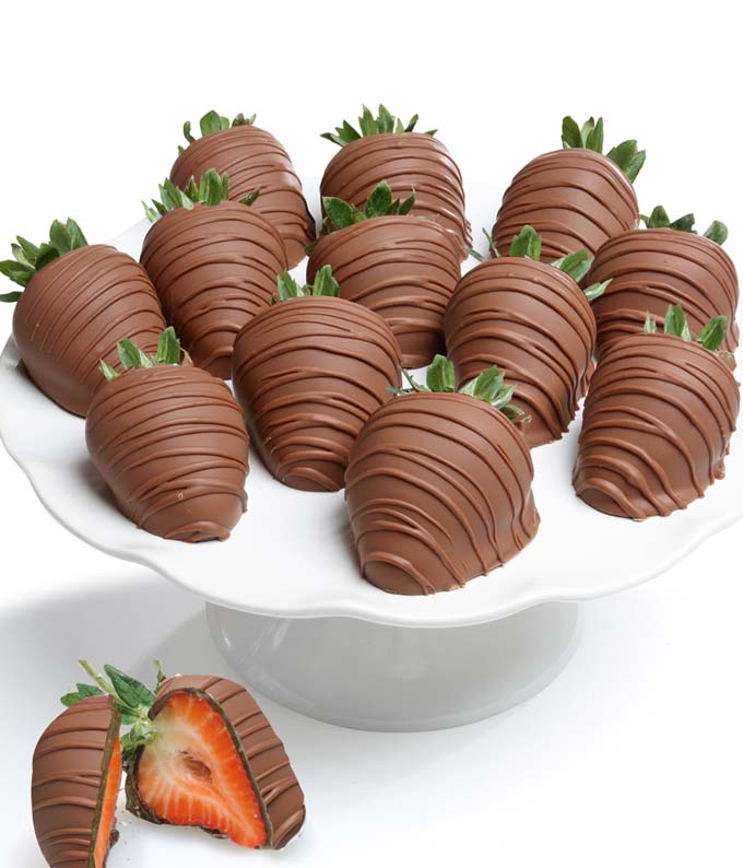 Milk chocolate chocolate covered strawberries for delivery
