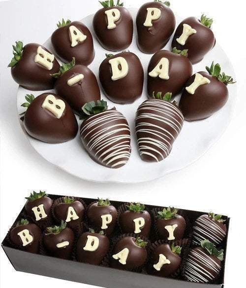 Birthday chocolate covered strawberries for delivery