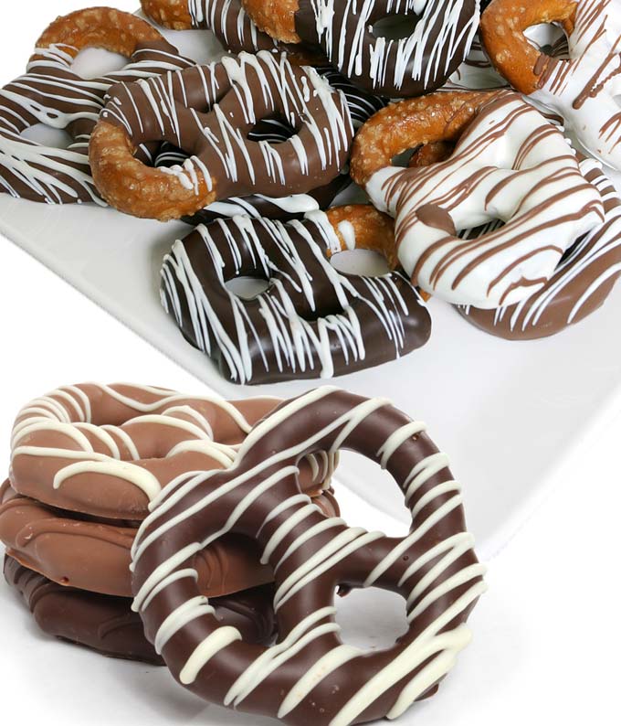 Chocolate dipped pretzels for delivery
