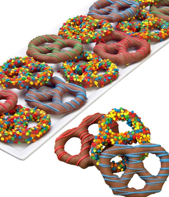 Birthday chocolate covered pretzels for delivery