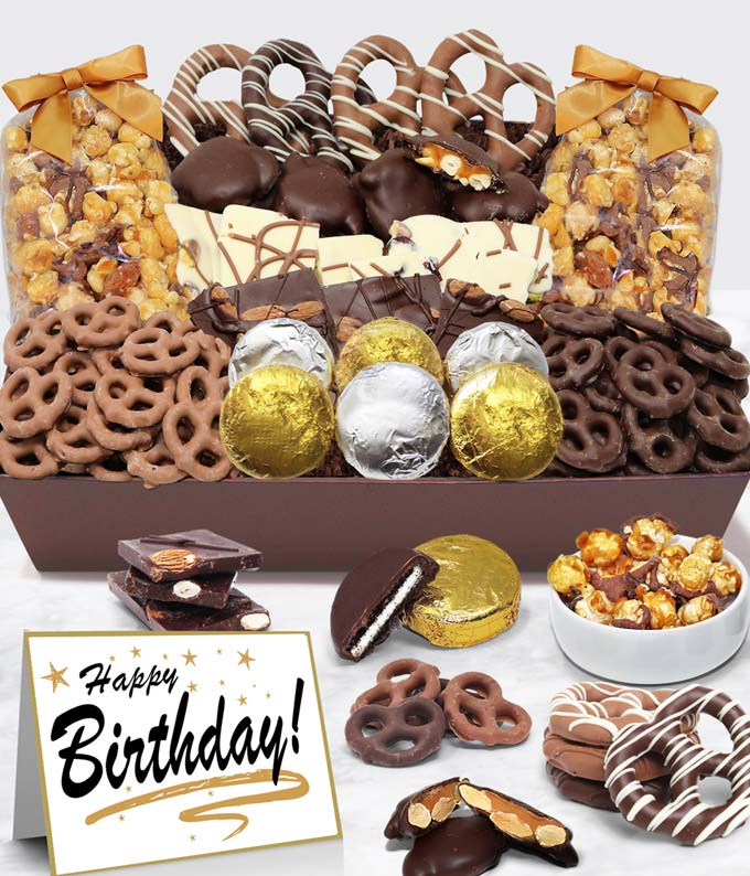 Happy Birthday Chocolate Covered Snack Tray