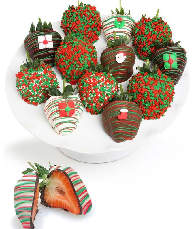 Chocolate Covered Christmas Strawberries