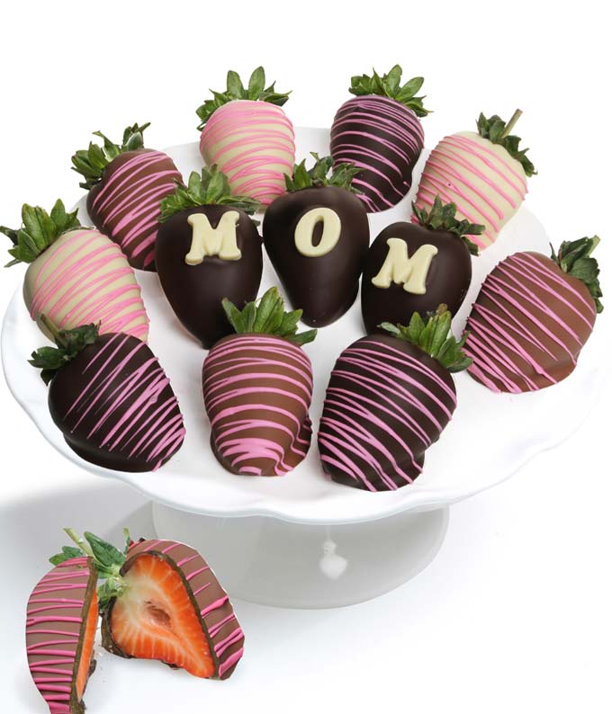 Love Mom Chocolate Covered Strawberries