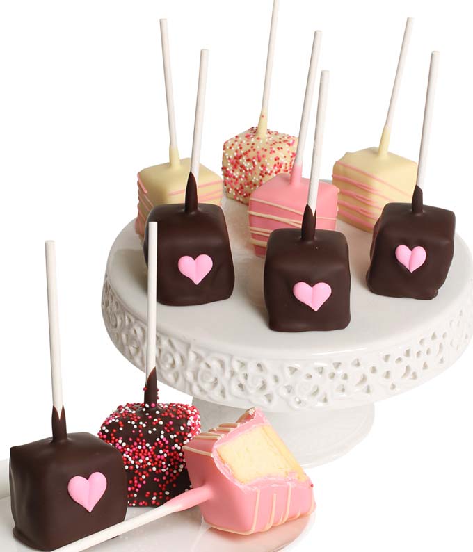 Heart Chocolate Covered Cheesecake Pops