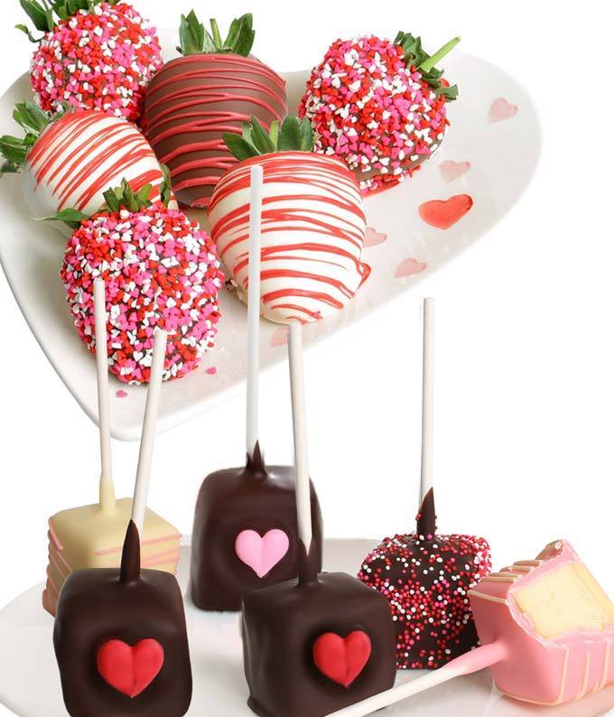 Love Chocolate Covered Strawberries &amp; Cheesecake Pops