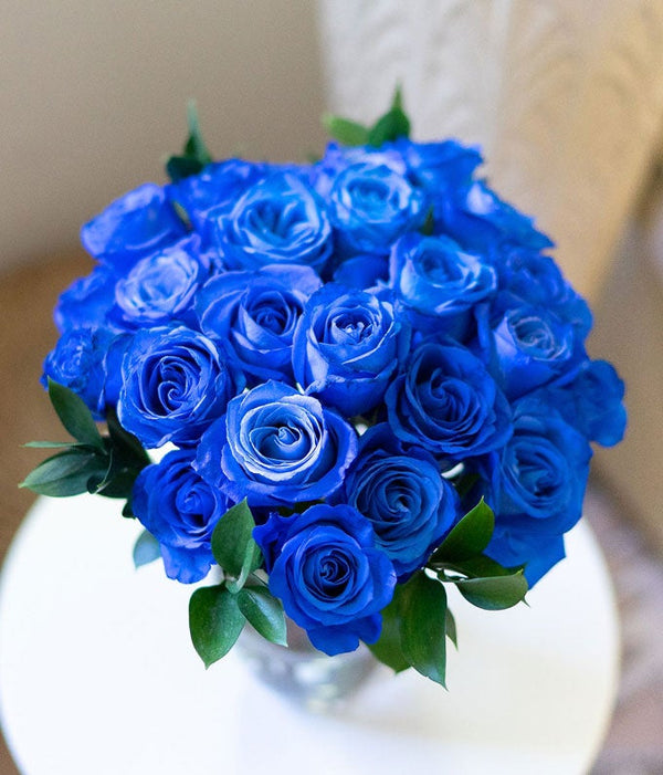 Two Dozen Blue Roses - The Gift Basket Store