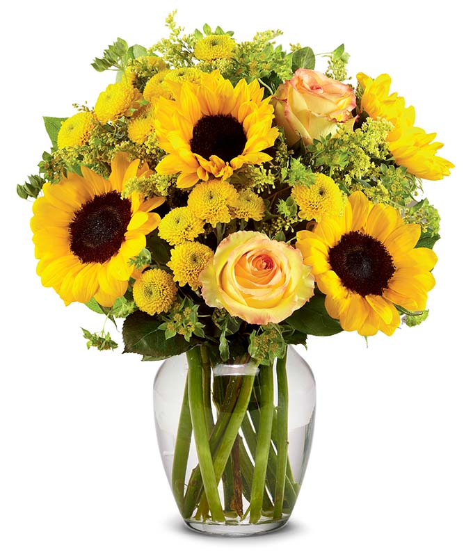 Brilliant Sunflower &amp; Rose Bouquet