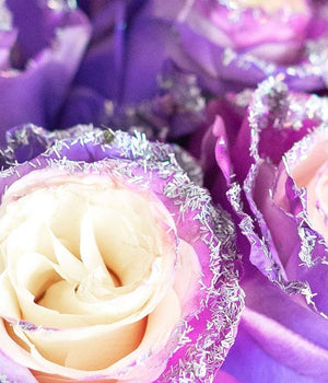 Purple Pastel Glitter Roses - The Gift Basket Store