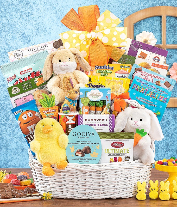 Premium Easter Plush &amp; Candy Basket