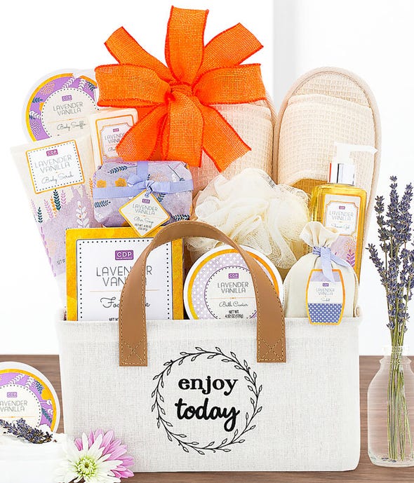 Lavender Day Spa Gift Basket