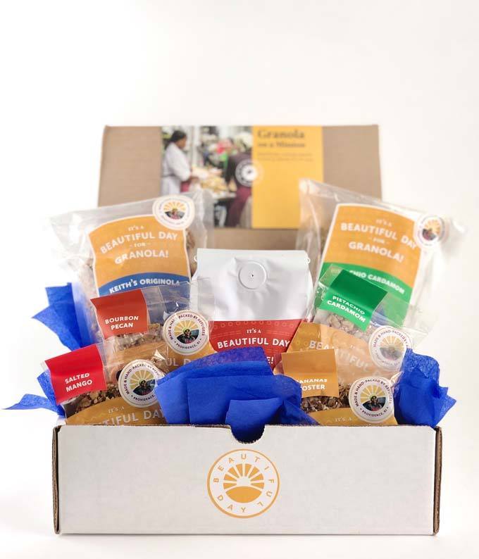 Popular coffee and granola variety gift basket