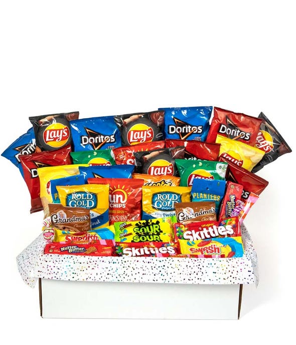 Deluxe Chips, Candy, &amp; Snacks Gift Box