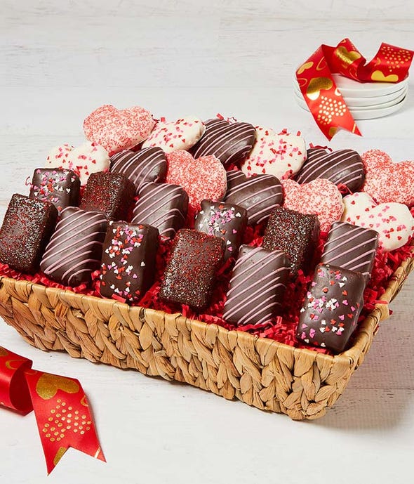 Valentine's Day Brownie Basket