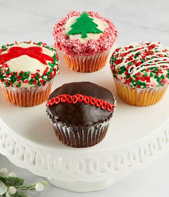 Jumbo Christmas Cupcakes