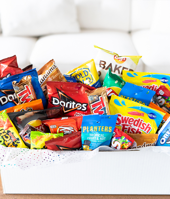 Deluxe Chips, Candy, &amp; Snacks Gift Box